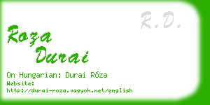 roza durai business card